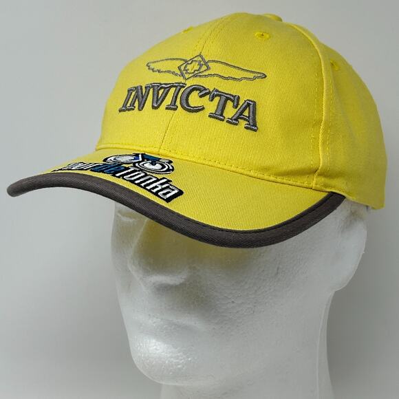 Invicta Tour de Tonka Hat Baseball Cap Cycling Cycler Bicycle Strapback Yellow - Picture 10 of 10